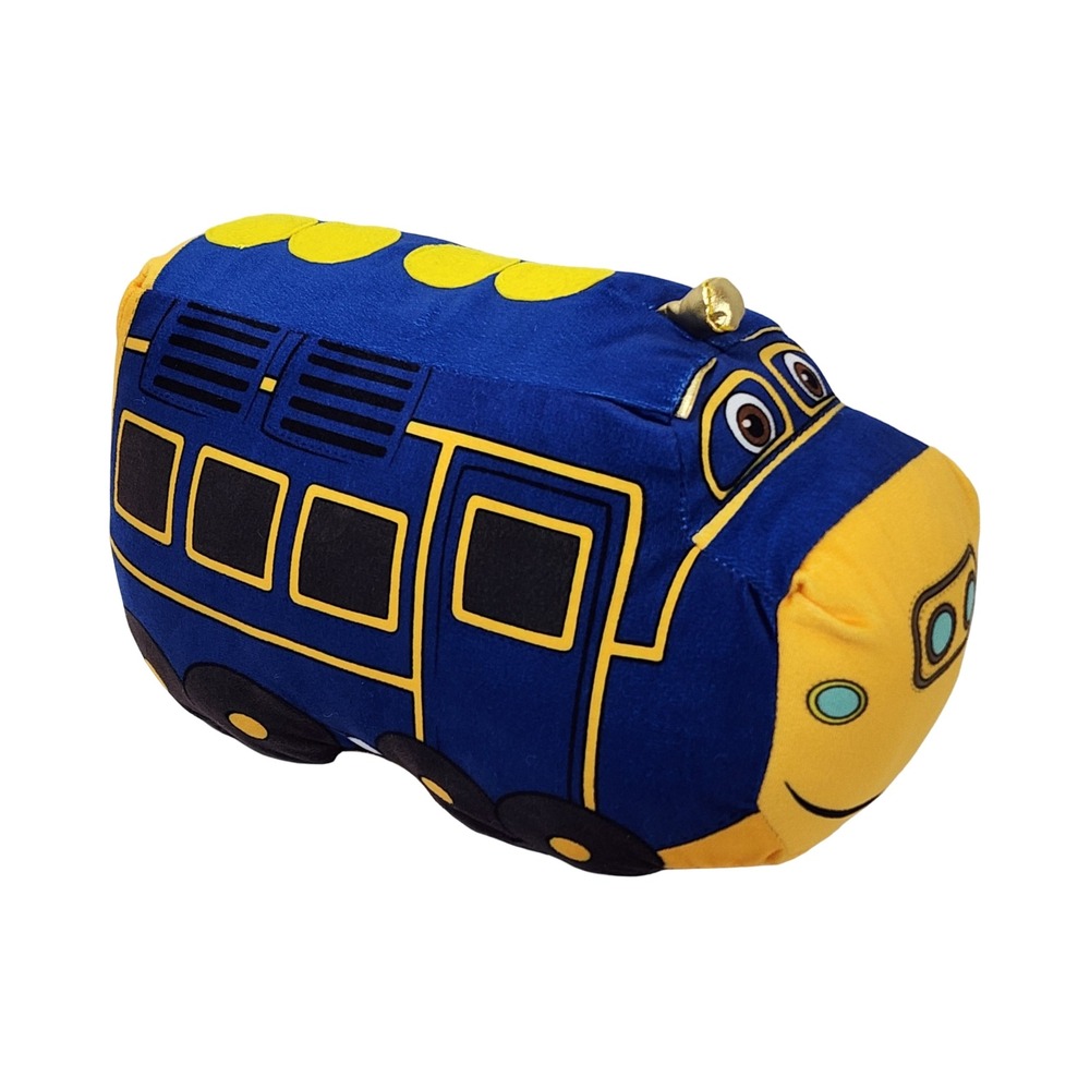 Chuggington Brewster Plush Blue Yellow Train Engine Stuffed Toy 13 Inch 2010s